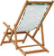 vidaXL - Strandstoel - inklapbaar - bladpatroon - eucalyptushout - en - stof