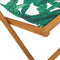 vidaXL - Strandstoel - inklapbaar - bladpatroon - eucalyptushout - en - stof