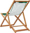 vidaXL - Strandstoel - inklapbaar - bladpatroon - eucalyptushout - en - stof
