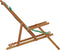 vidaXL - Strandstoel - inklapbaar - bladpatroon - eucalyptushout - en - stof