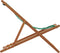 vidaXL - Strandstoel - inklapbaar - bladpatroon - eucalyptushout - en - stof