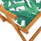vidaXL - Strandstoel - inklapbaar - bladpatroon - eucalyptushout - en - stof
