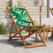 vidaXL - Strandstoel - inklapbaar - bladpatroon - eucalyptushout - en - stof