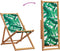 vidaXL - Strandstoel - inklapbaar - bladpatroon - eucalyptushout - en - stof