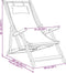 vidaXL - Strandstoel - inklapbaar - bladpatroon - eucalyptushout - en - stof