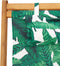 vidaXL - Strandstoel - inklapbaar - bladpatroon - eucalyptushout - en - stof