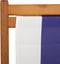 vidaXL - Strandstoel - inklapbaar - eucalyptushout - en - stof - blauw - en - wit