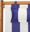 vidaXL - Strandstoel - inklapbaar - eucalyptushout - en - stof - blauw - en - wit