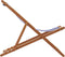 vidaXL - Strandstoel - inklapbaar - eucalyptushout - en - stof - blauw - en - wit