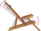vidaXL - Strandstoel - inklapbaar - eucalyptushout - en - stof - blauw - en - wit