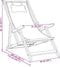 vidaXL - Strandstoel - inklapbaar - eucalyptushout - en - stof - blauw - en - wit