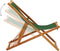 vidaXL - Strandstoel - inklapbaar - eucalyptushout - en - stof - groen
