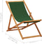 vidaXL - Strandstoel - inklapbaar - eucalyptushout - en - stof - groen