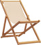 vidaXL - Strandstoel - inklapbaar - massief - eucalyptushout - en - stof - beige