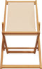 vidaXL - Strandstoel - inklapbaar - massief - eucalyptushout - en - stof - beige