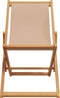 vidaXL - Strandstoel - inklapbaar - massief - eucalyptushout - en - stof - taupe