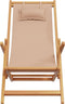 vidaXL - Strandstoel - inklapbaar - massief - eucalyptushout - en - stof - taupe