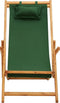vidaXL - Strandstoel - inklapbaar - massief - eucalyptushout - en - stof - groen