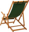 vidaXL - Strandstoel - inklapbaar - massief - eucalyptushout - en - stof - groen