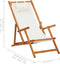 vidaXL - Strandstoel - inklapbaar - massief - eucalyptushout - en - stof - crème
