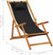 vidaXL - Strandstoel - inklapbaar - massief - eucalyptushout - en - stof - zwart