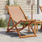 vidaXL - Strandstoel - inklapbaar - massief - eucalyptushout - en - stof - taupe