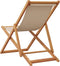 vidaXL - Strandstoel - inklapbaar - massief - eucalyptushout - en - stof - beige