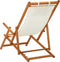 vidaXL - Strandstoel - inklapbaar - massief - eucalyptushout - en - stof - crème