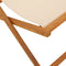 vidaXL - Strandstoel - inklapbaar - massief - eucalyptushout - en - stof - beige