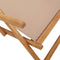 vidaXL - Strandstoel - inklapbaar - massief - eucalyptushout - en - stof - taupe