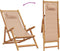 vidaXL - Strandstoel - inklapbaar - massief - eucalyptushout - en - stof - taupe