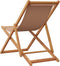vidaXL - Strandstoel - inklapbaar - massief - eucalyptushout - en - stof - taupe