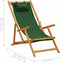 vidaXL - Strandstoel - inklapbaar - massief - eucalyptushout - en - stof - groen