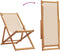 vidaXL - Strandstoel - inklapbaar - massief - eucalyptushout - en - stof - beige