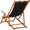 vidaXL - Strandstoel - inklapbaar - massief - eucalyptushout - en - stof - zwart