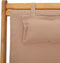 vidaXL - Strandstoel - inklapbaar - massief - eucalyptushout - en - stof - taupe