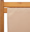 vidaXL - Strandstoel - inklapbaar - massief - eucalyptushout - en - stof - taupe