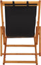 vidaXL - Strandstoel - inklapbaar - massief - eucalyptushout - en - stof - zwart
