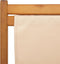 vidaXL - Strandstoel - inklapbaar - massief - eucalyptushout - en - stof - beige