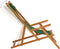 vidaXL - Strandstoel - inklapbaar - massief - eucalyptushout - en - stof - groen