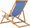 vidaXL - Strandstoel - inklapbaar - massief - teakhout - blauw