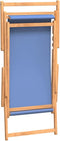 vidaXL - Strandstoel - inklapbaar - massief - teakhout - blauw