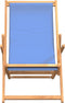 vidaXL - Strandstoel - inklapbaar - massief - teakhout - blauw