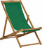 vidaXL - Strandstoel - inklapbaar - massief - teakhout - groen