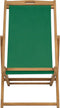 vidaXL - Strandstoel - inklapbaar - massief - teakhout - groen