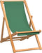 vidaXL - Strandstoel - inklapbaar - massief - teakhout - groen