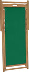 vidaXL - Strandstoel - inklapbaar - massief - teakhout - groen