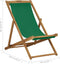 vidaXL - Strandstoel - inklapbaar - massief - teakhout - groen