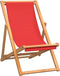 vidaXL - Strandstoel - inklapbaar - massief - teakhout - rood