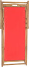 vidaXL - Strandstoel - inklapbaar - massief - teakhout - rood